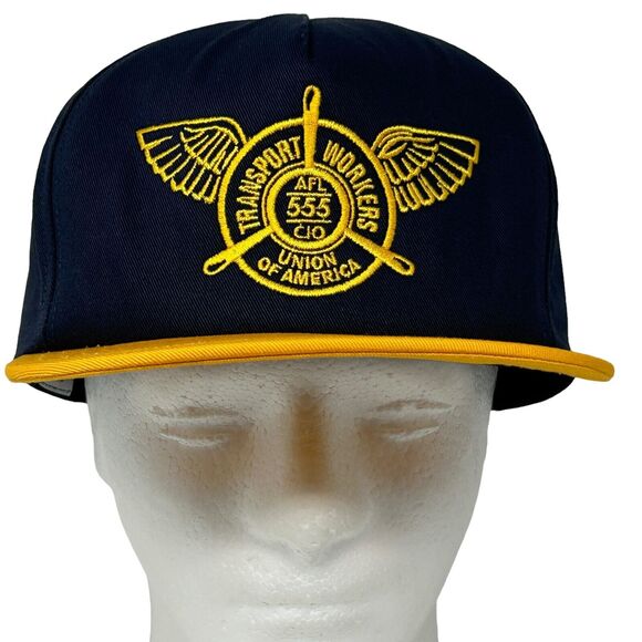 Transport Workers Labor Union Local 555 Hat Cap Blue Snapback AFL CIO TWU USA - Picture 2 of 9
